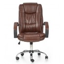 Кресло компьютерное HALMAR RELAX т.коричневый/хром